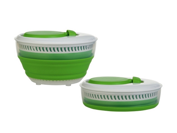  Emsa Collapsible Salad SpinnerBasic 135.26 fl. oz, Green  Translucent: Home & Kitchen